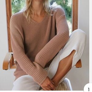 Jenni Kayne “Cabin” Merino Wool V-Neck Sweater